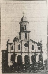 1 – Fosta biserică bulgară, anii ’30 (Monografia satului Cerna din punct de vedere static și dinamic, 1935)